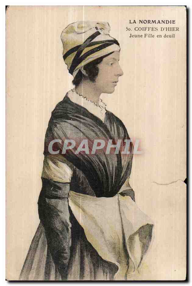 CPA La Normandie Les coiffes d hier Folklore Costume