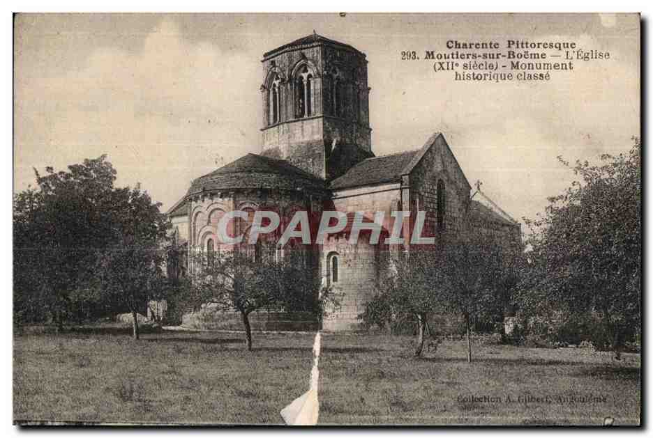 CPA Charente Pittoresque Moutiers sur Boeme L Eglise Monument historique classe
