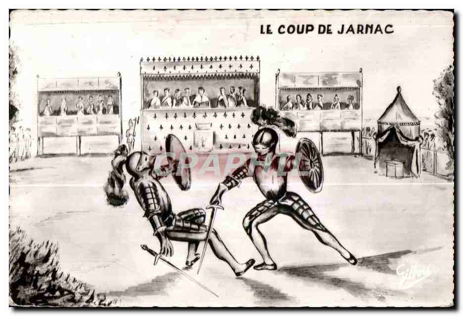 CPA Jarnac Le Coup De Jarnc Escrime Fencing Armure Chevalier