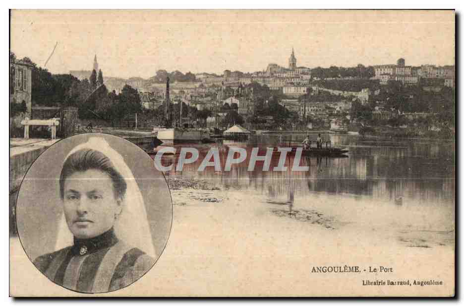 CPA Angouleme Le Port Folklore Costume Coiffe