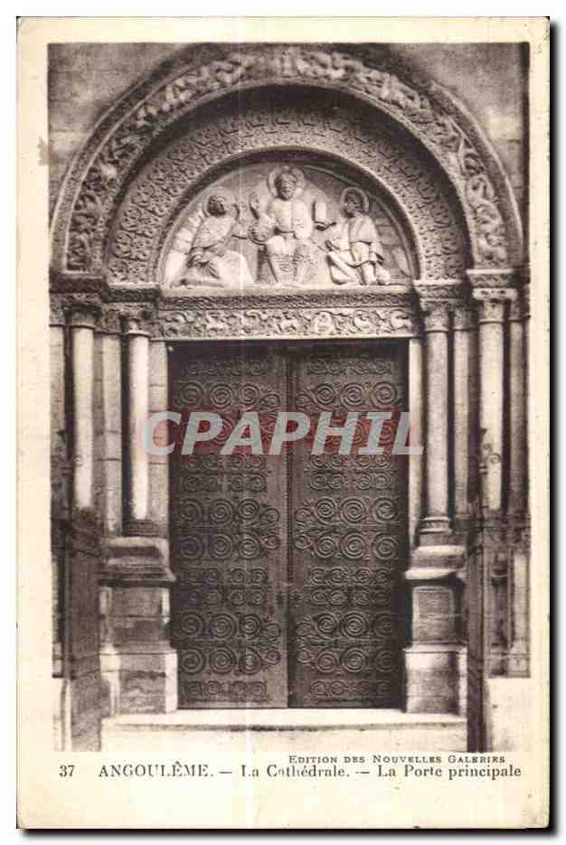 Angoulême — La Cathédrale — La Porte principale — Édition des Nouvelles Galeries, n°37
