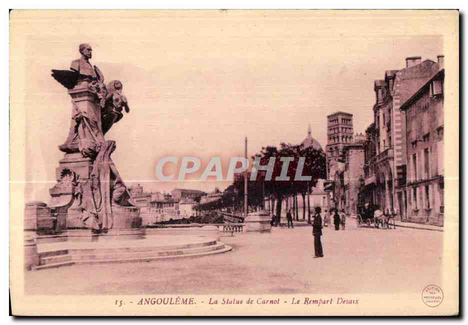 Angoulême - La Statue de Carnot - Le Rempart Desaix