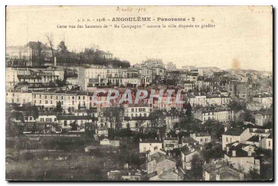 Angoulême — Panorama — vue des hauteurs de « Ma Campagne » — J.S.D. n°2318