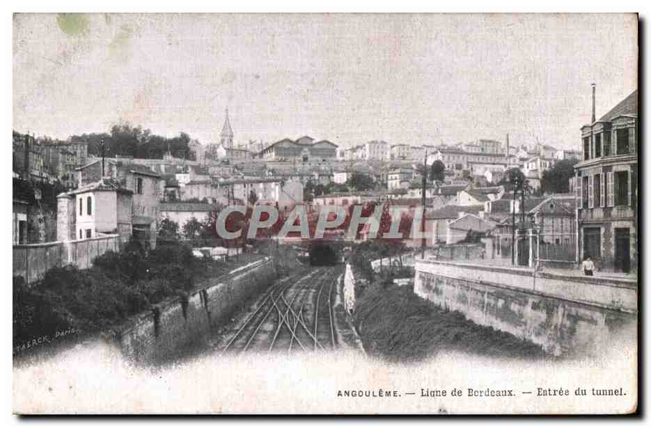 CPA Angouleme Ligne de Bordeaux Entree du tunnel