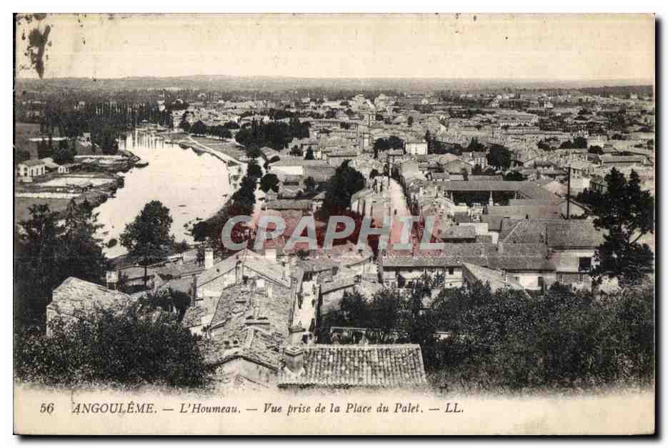 CPA Angouleme L Houmeau Vue prise de la Place du Palet