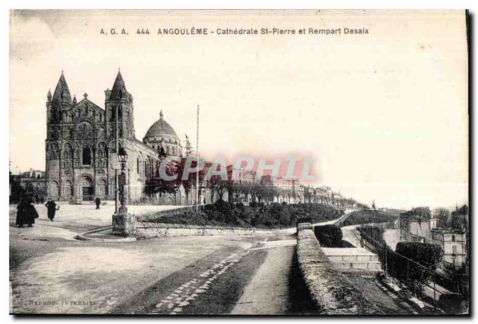 Angoulême - Cathédrale Saint-Pierre et Rempart Desaix — A.G.A. 444