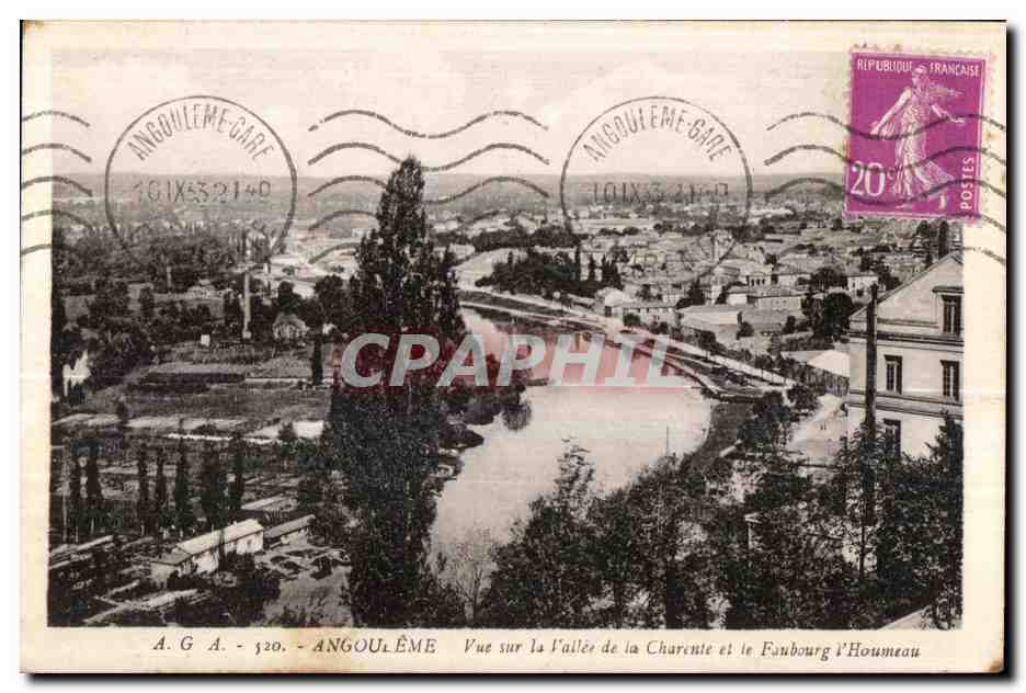 CPA Angouleme Vue sur la Vallee de la Charente et le Faubourg l Houmeau