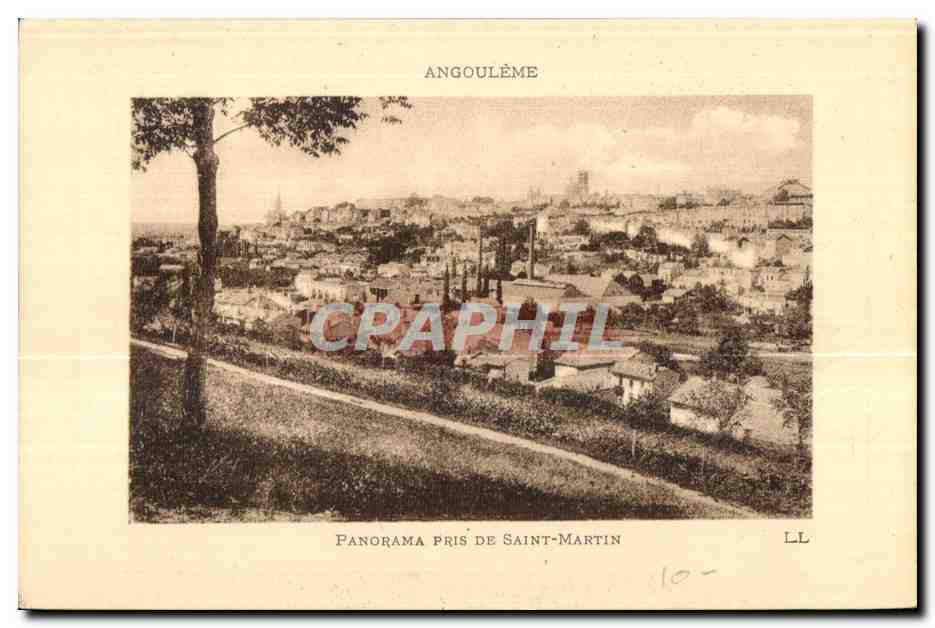 Panorama pris de Saint-Martin — Angoulême — éditeur LL, n° de série LL