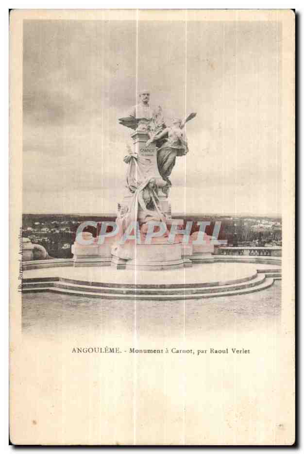 CPA Angouleme Monument a Carnot Par Raoul Verlet