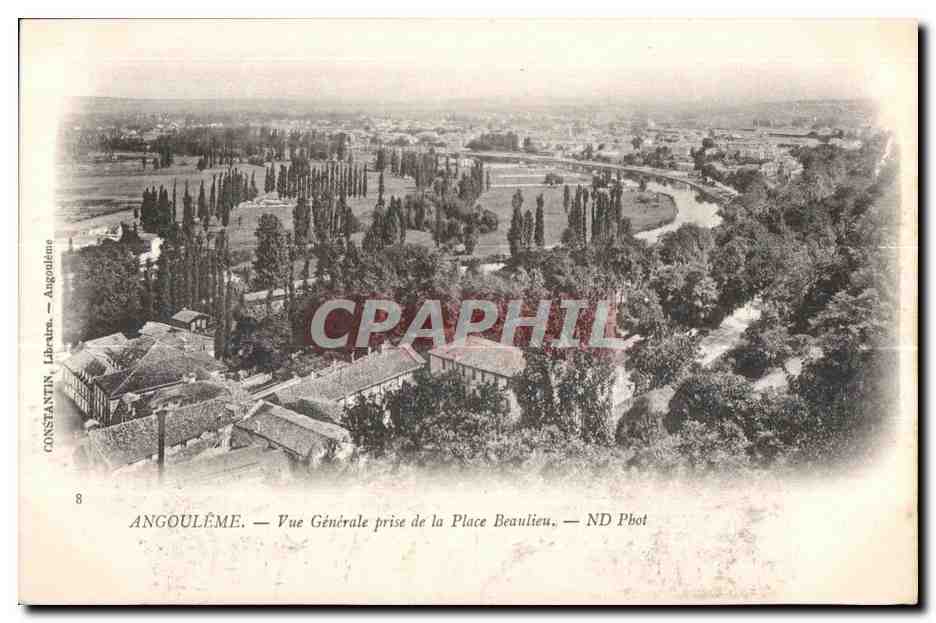 Angoulême — Vue Générale prise de la Place Beaulieu — CONSTANTIN, Libraire, Angoulême