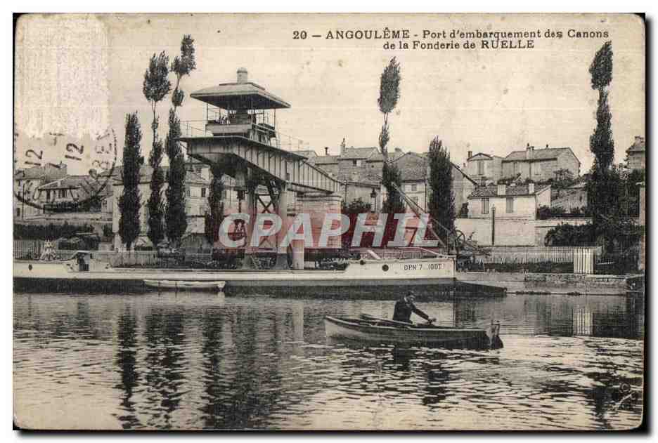 CPA Angouleme Port d embarquement des Canons de la Fonderie de Ruelle