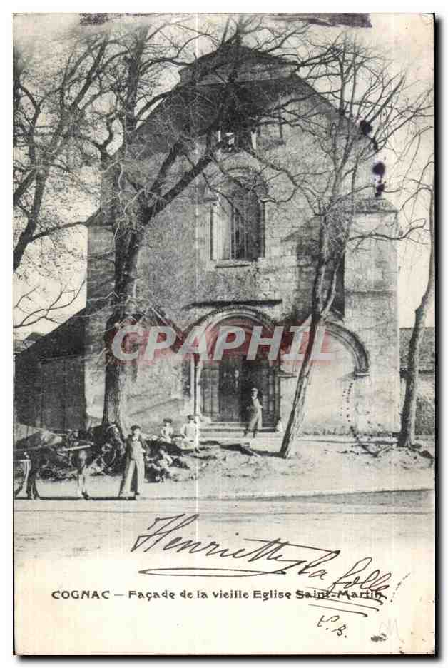 CPA Cognac Facde de la vieille Eglise Saint Martin
