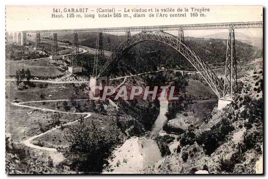 CPA Garabit (Cantal) Le viaduc et la Vallee de la Truyere Haut 