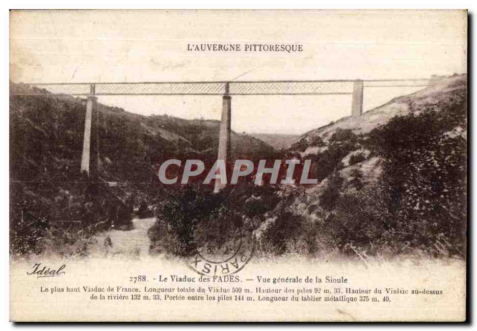 CPA Le Viaduc des Fades Vue generale de la Sioule Le plus haut Viaduc France