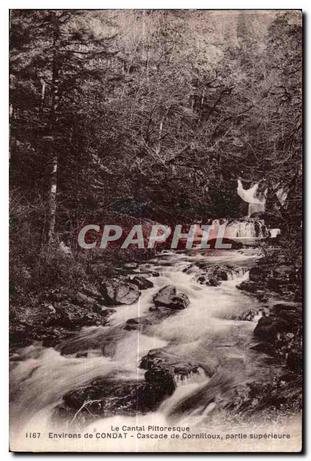 CPA Le Cantal Pittoresque Environs de Condat Cascade de Cornilloux Partle Superieure