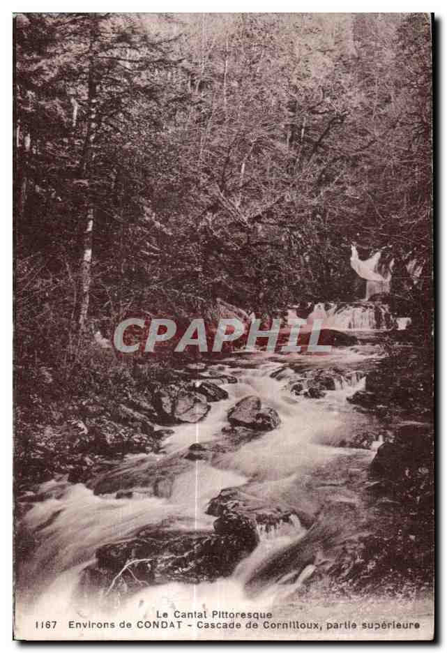 CPA Le Cantal Pittoresque Envirous de Condat Cascade de Cornilloux Superleure
