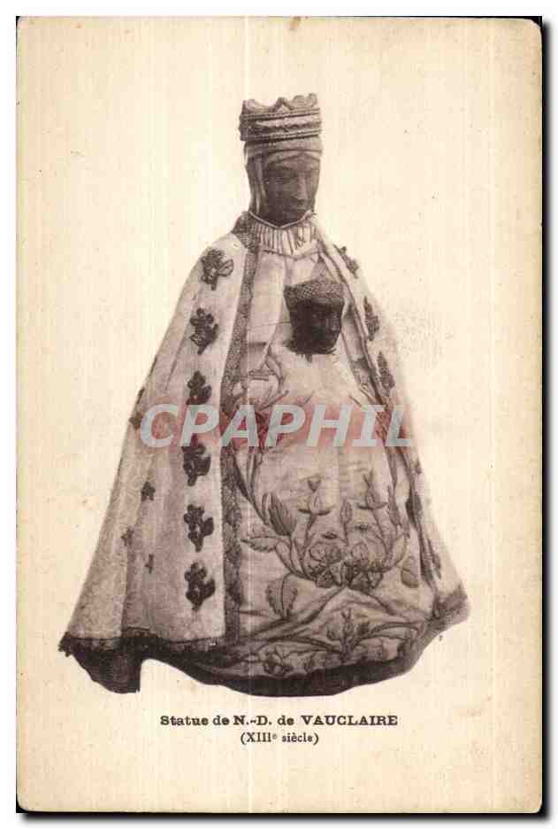 CPA Statue de ND de Vauclaire (XIIIAiecle