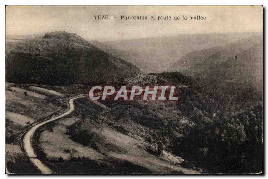 CPA Veze panorama et route de la vallee