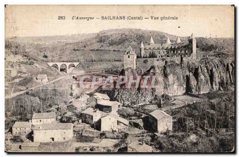 CPA L Auvergne sailhans (Cantal) vue generale