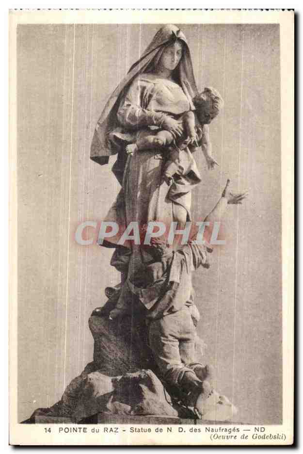 CPA La Pointe Du Raz Statue de N D des Naufrages ND