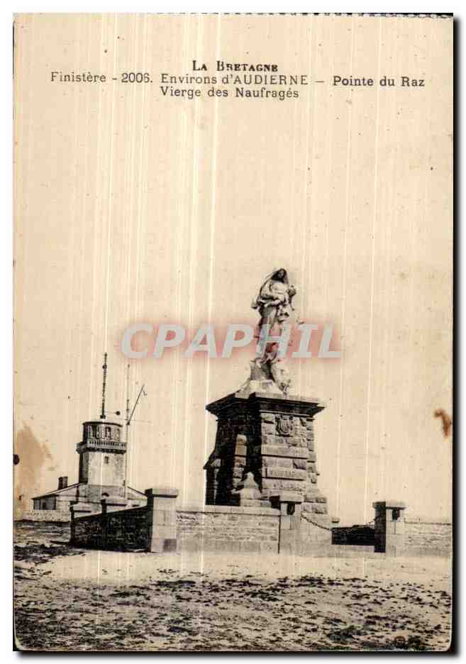 CPA La Bretagne Finistere Environ d Audierne Pointe du Raz Vierge des Naufrages