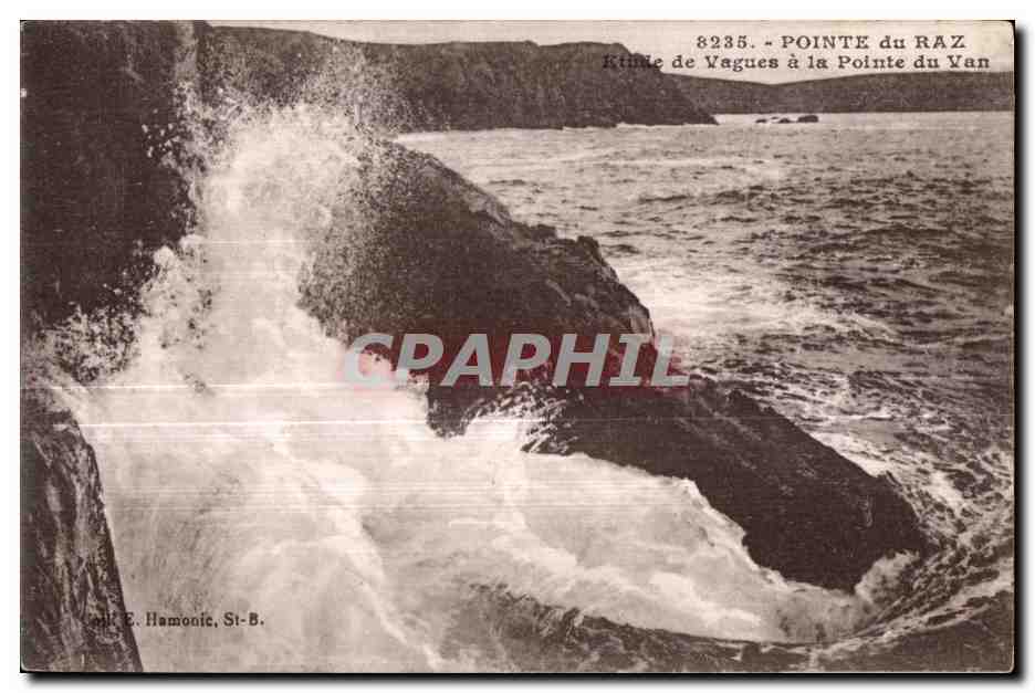 CPA La Pointe Du Raz Etude de vagues a la pointe du Van 