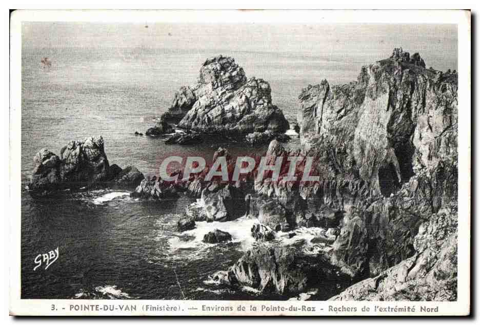 Pointe-du-Van (Finistère) — Environs de la Pointe-du-Raz — Rochers de l'extrémité Nord — Saby