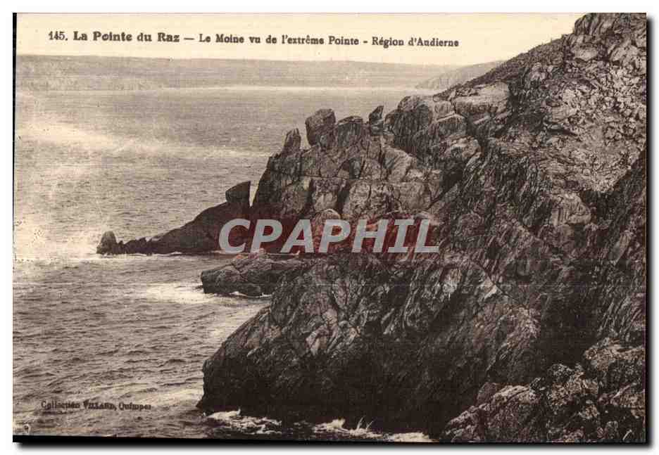 CPA Pointe du Raz Le Moine Vu de l extreme Pointe Region d Audierne