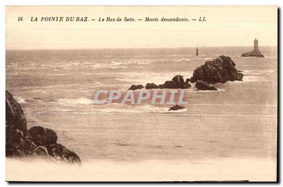 CPA Ponte Du Raz La Raz de Sein Maree Deseendante