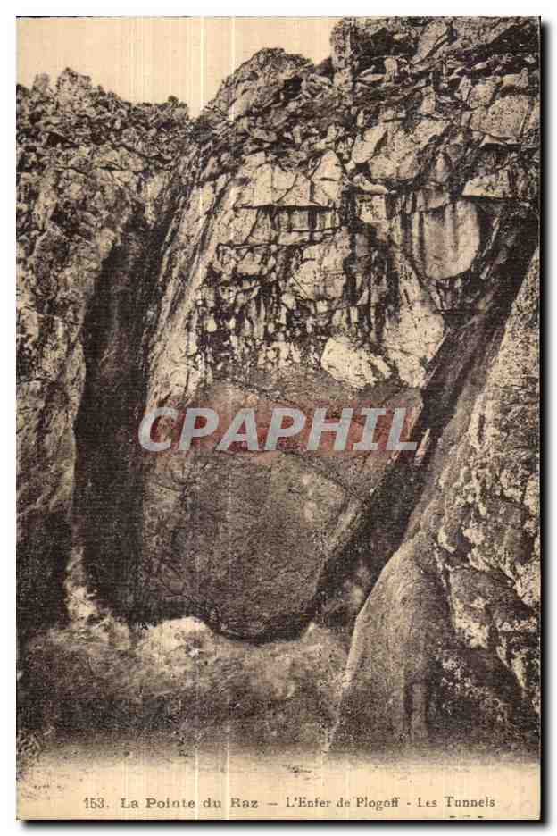 CPA Ponte Du Raz L Enfer de Plogoff Les Tunnels