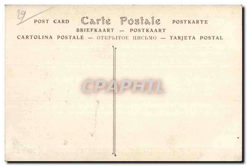 CPA La Pointe du Raz Le Moine coucbe et le Gnome — Rückseite