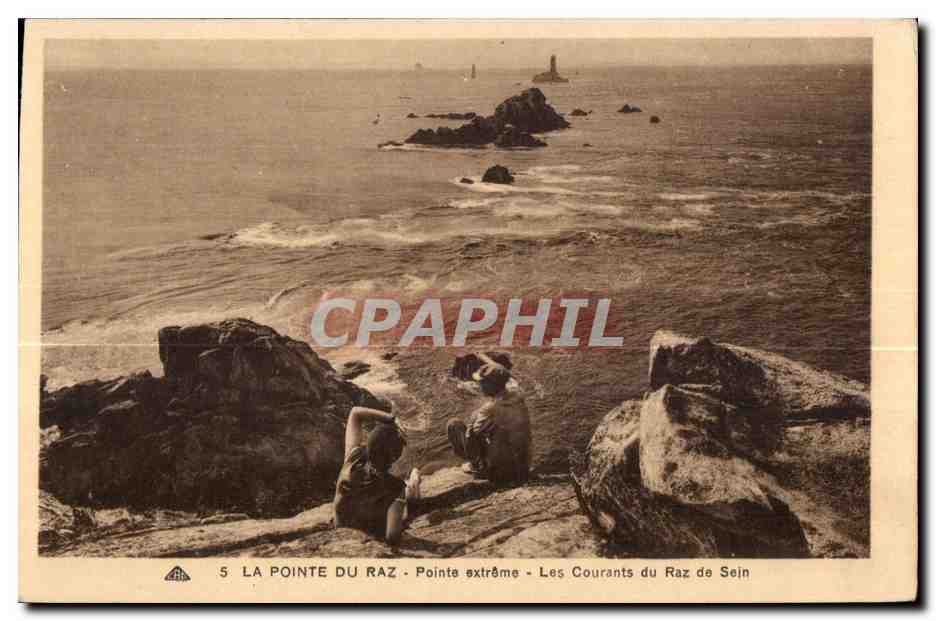 CPA La Pointe Du Raz Points extreme Les Courants du Raz de Sein