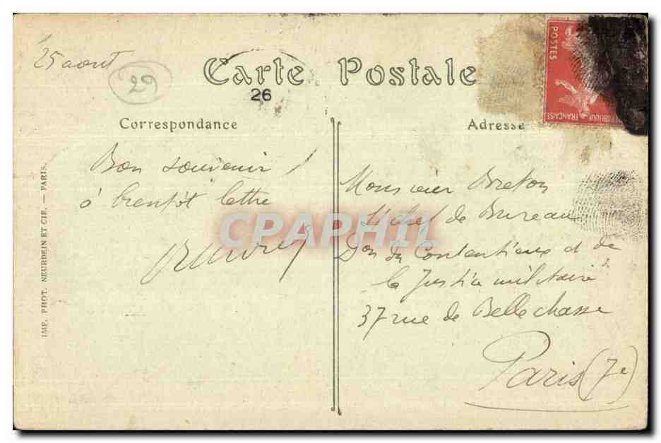 Brest - La Rade - Vue prise du Cours Dajot - CPA — Rückseite