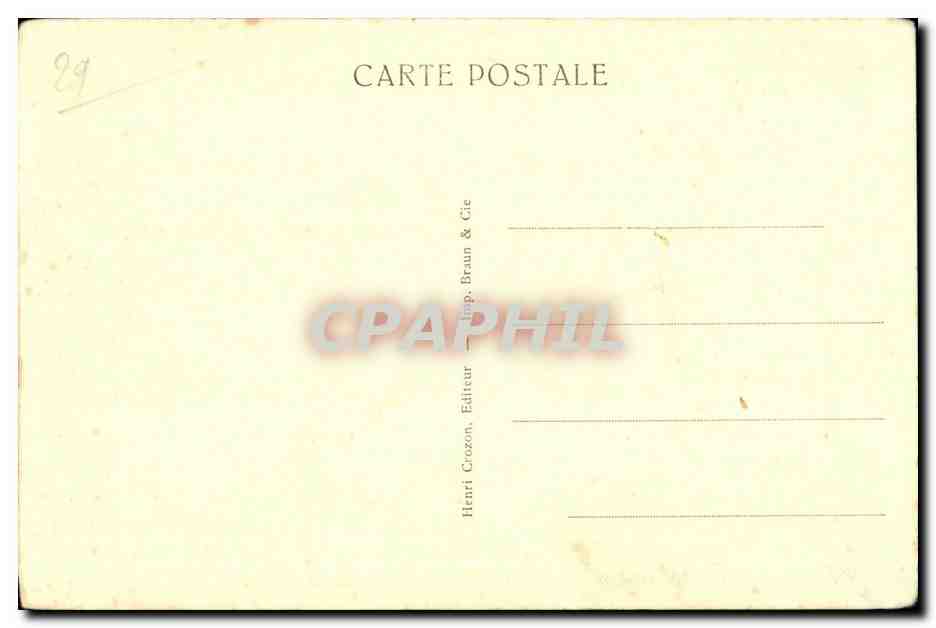 CPA Brest Cours d Ajot et le Monument Americain — Rückseite