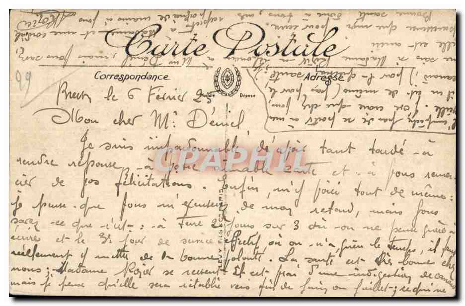 CPA Brest Le coursd Dajot The Dajot Public Walk — Rückseite