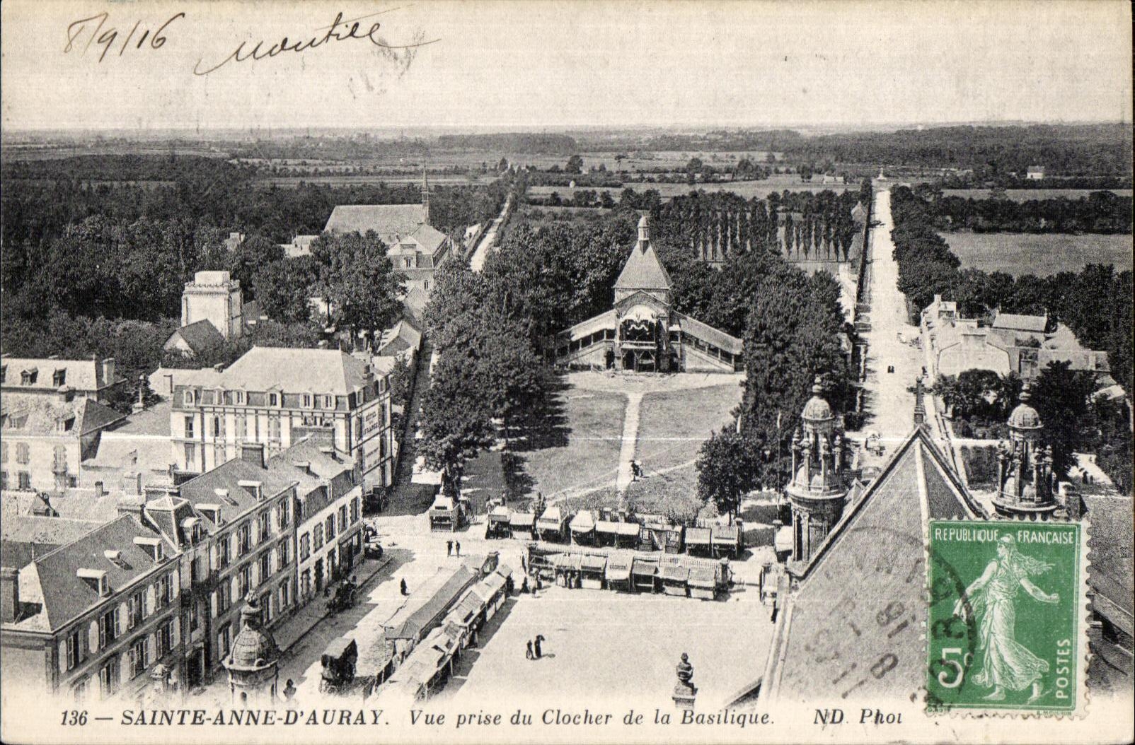 CPA Sainte Anne D Auray Vue prise du Clocher de la Basilique