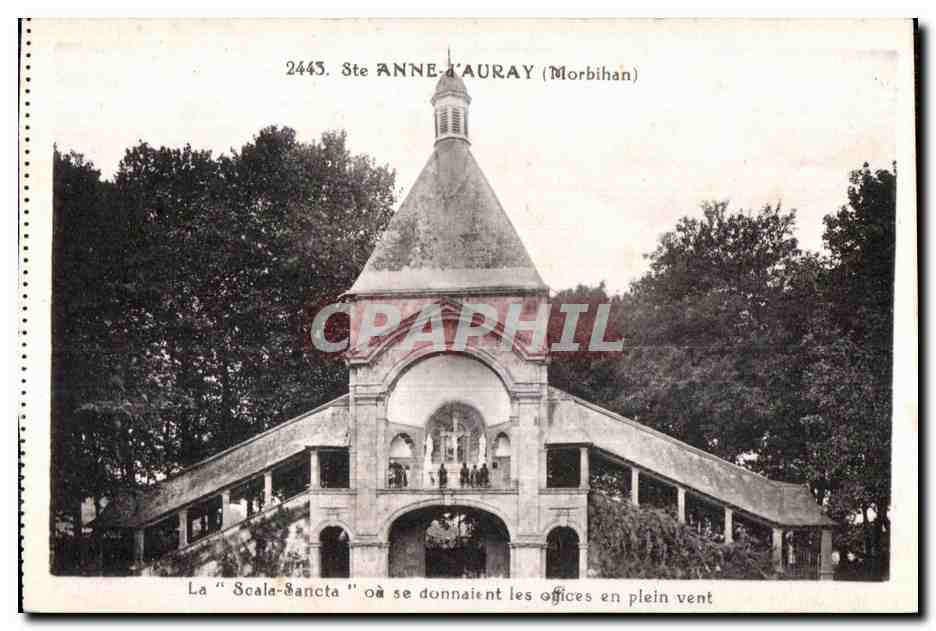 CPA Ste Anne D Auray La Scala oa se donnait les offices en plein vent