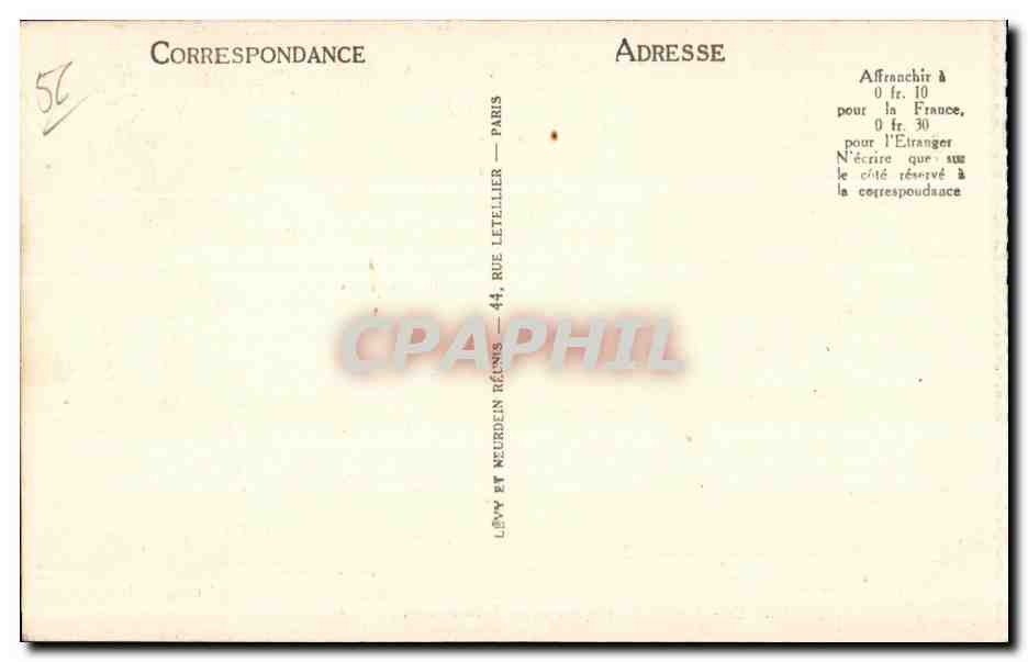 CPA Env D Auray Entree principale de la Chartreuse — Verso