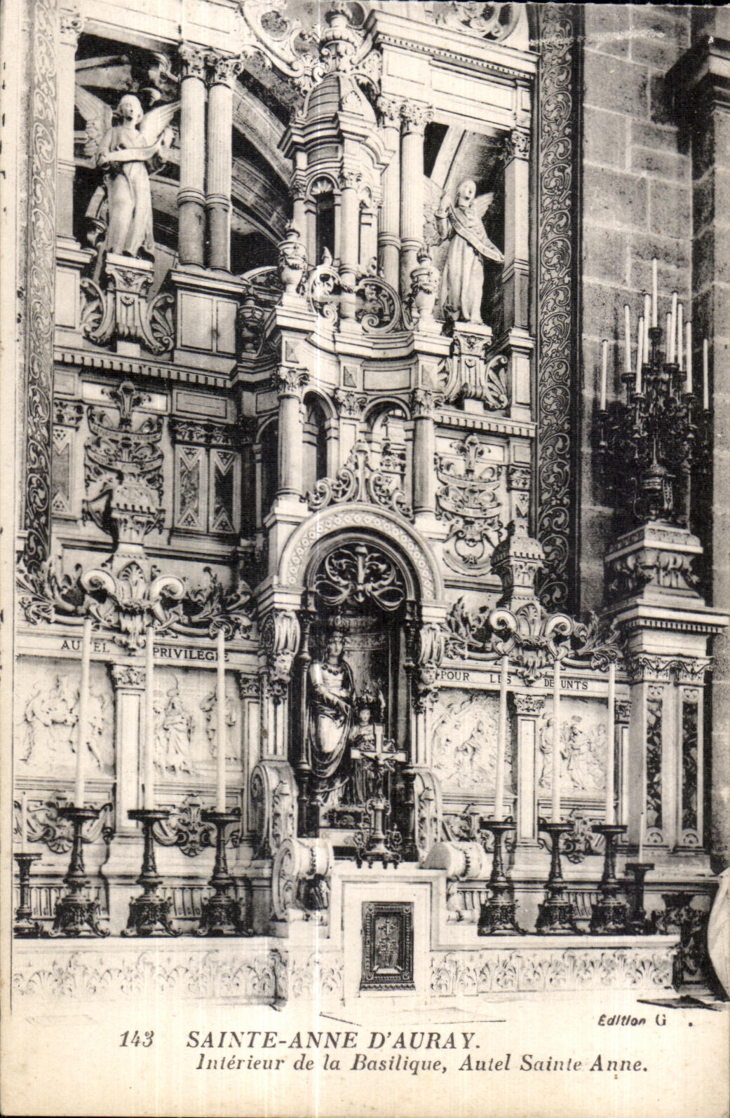 Intérieur de la Basilique, Autel Sainte-Anne — Sainte-Anne d'Auray — Édition G, n° 143