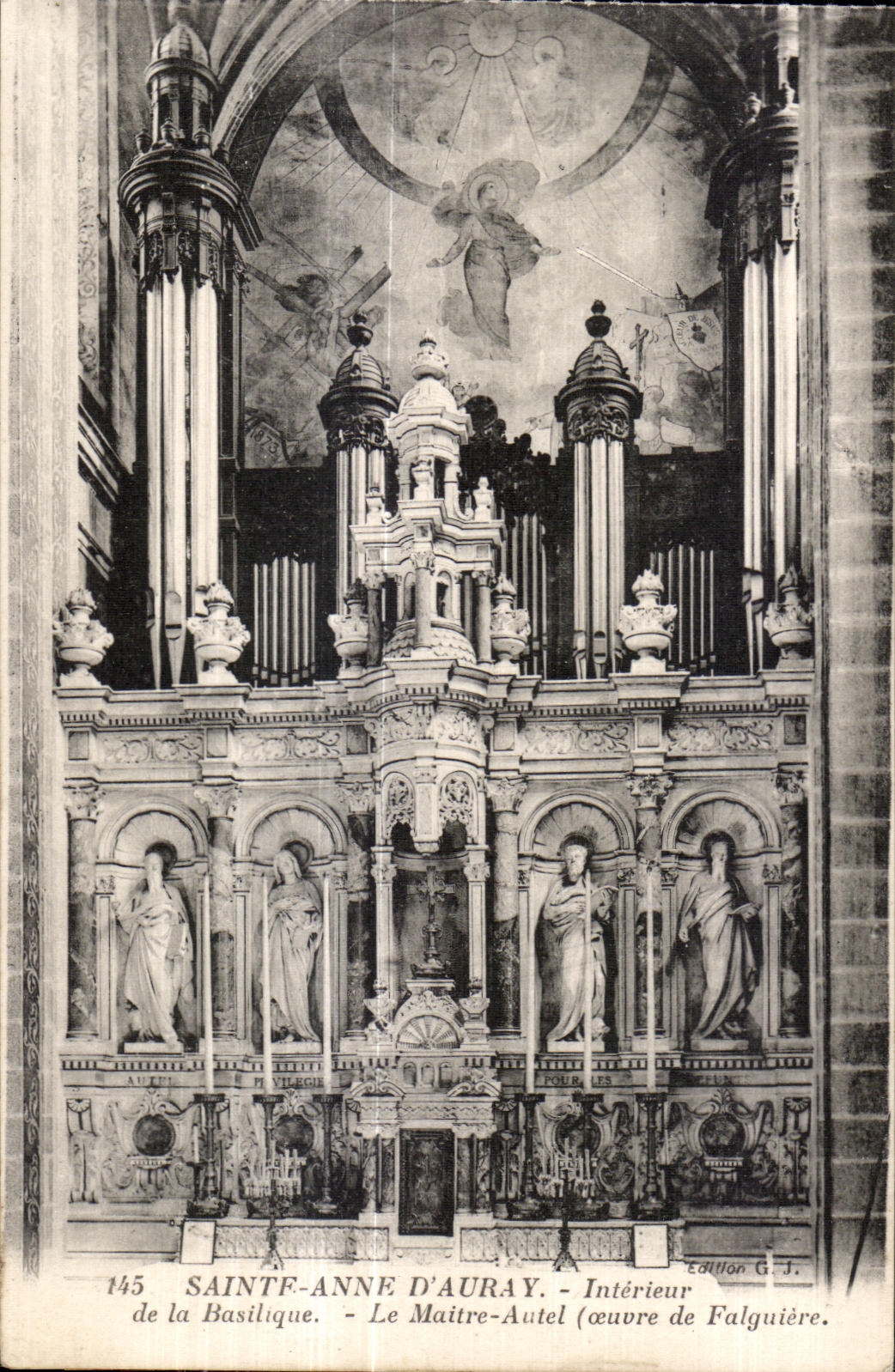 CPA Sainte Anne D Auray Interieur de la Basilique Le Maitre Autel Orge 
