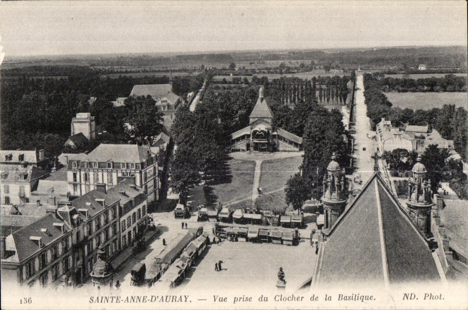Sainte Anne d Auray - Vue prise du Clocher de la Basilique - CPA 
