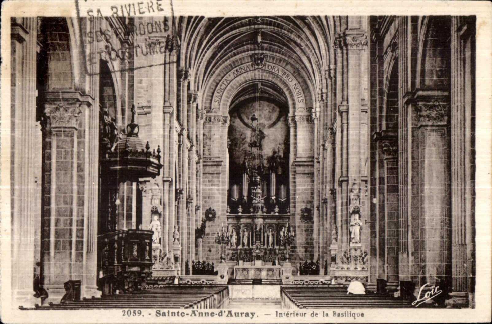 Sainte Anne d Auray - Interieur de la Basilique Orgue - CPA 