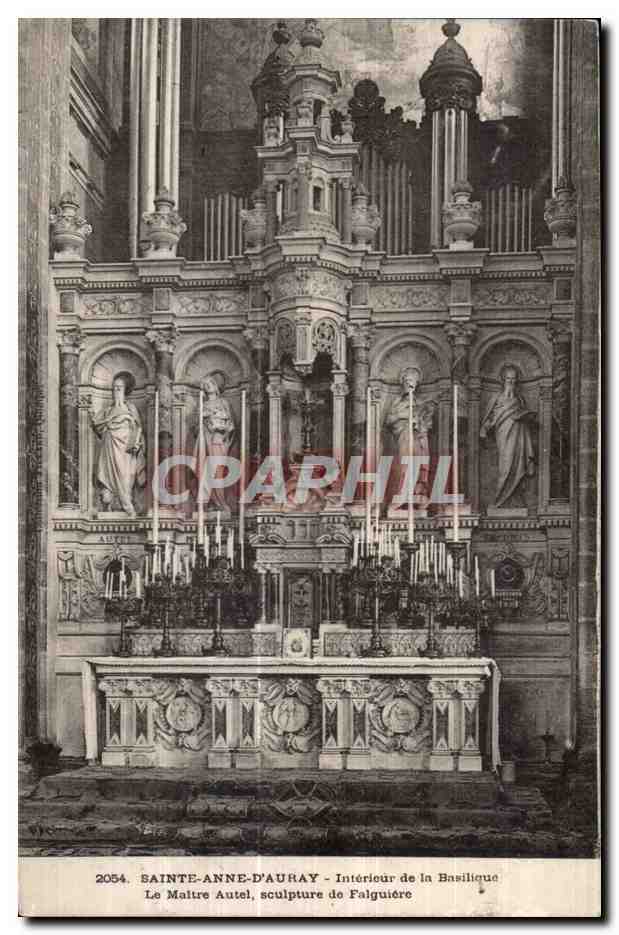 Sainte Anne d Auray - Interieur de la Basilique orgue - CPA 