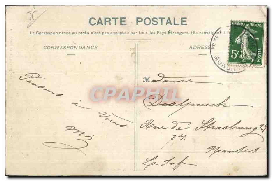 Ste-Anne-d'Auray — L'Autel privilégié de Ste-Anne — Collection Villard Quimper, n° 2055 — Rückseite