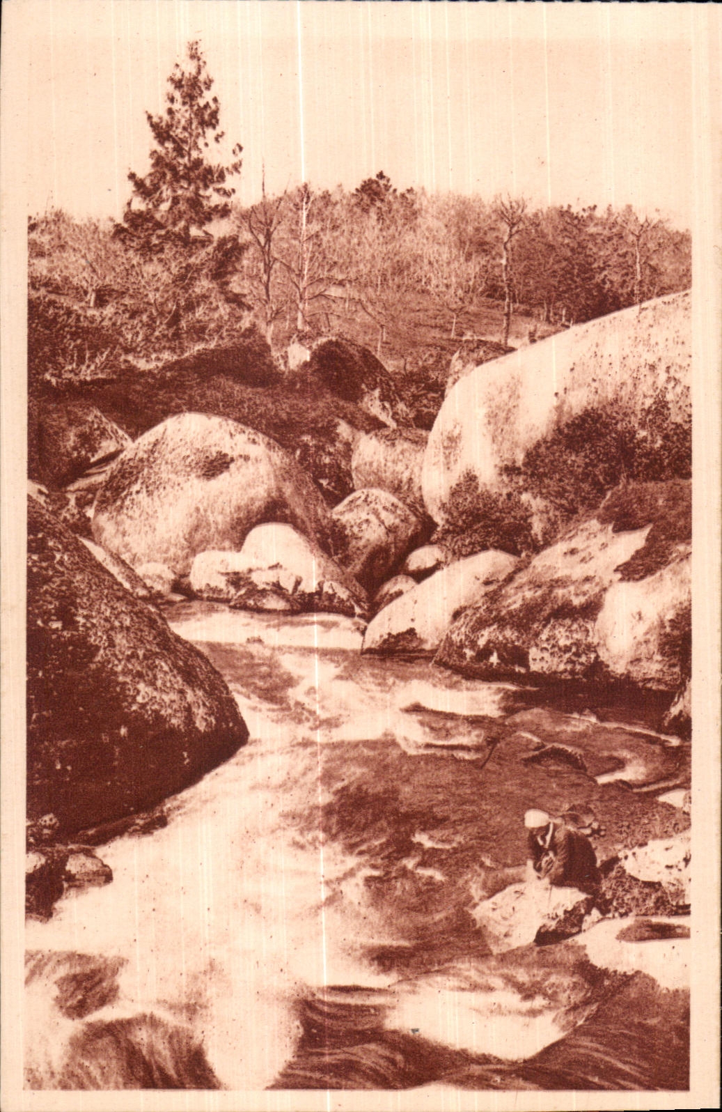 Le Huelgoat - La Cascade - CPA 