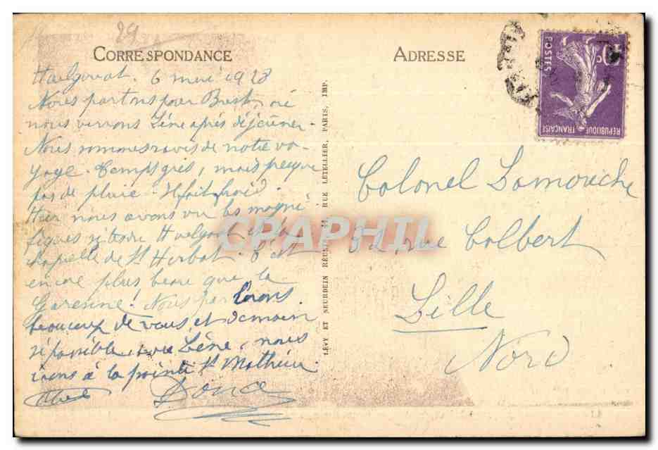 Le Huelgoat - Sous bois pres du Gouffre - CPA  — Rückseite