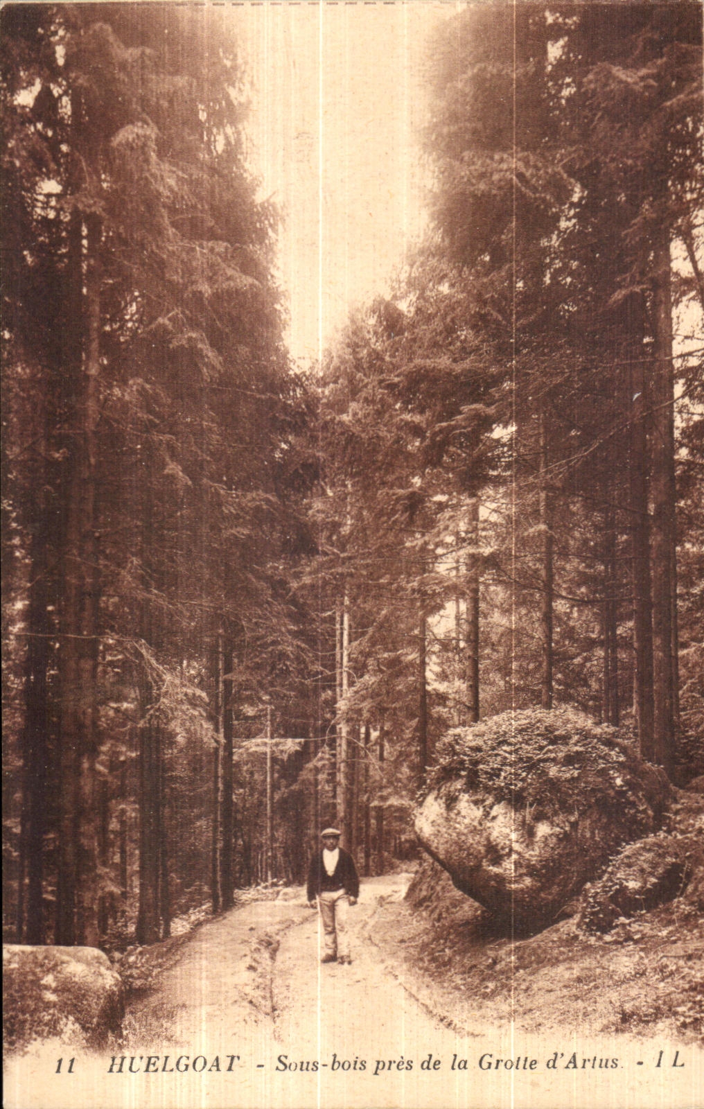Huelgoat - Sous bois pres de la Grotte d Artus - CPA 