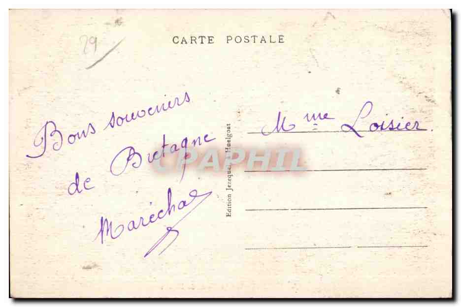 Huelgoat - Le Chaos du Moulin - CPA  — Rückseite