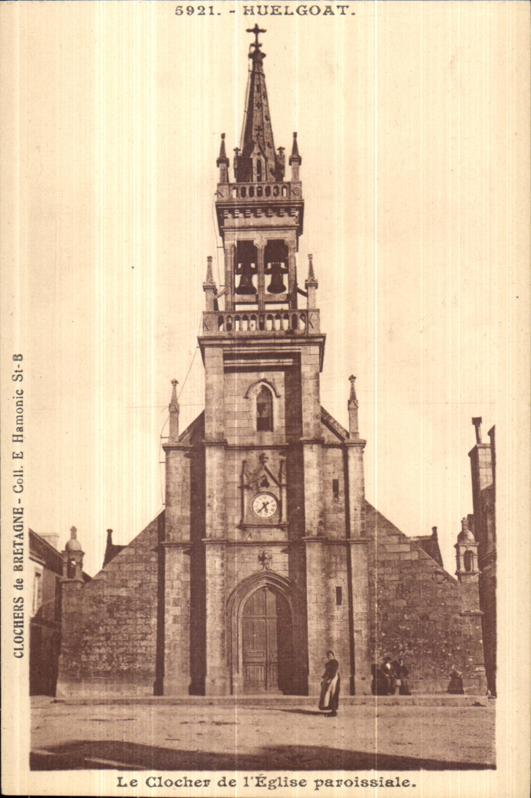Huelgoat - Le Clocher de l Eglise - CPA 