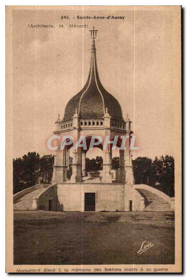 Sainte-Anne-d'Auray — Monument aux Bretons morts à la guerre — Architecte M. Ménardi, éditeur Loït, n° 348